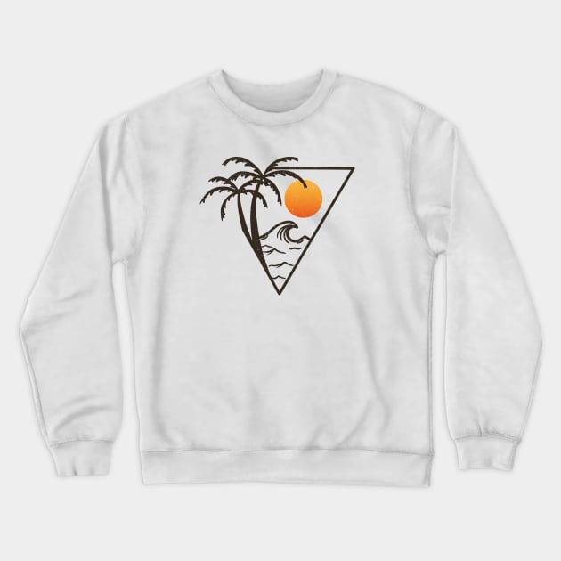 Tropical Triangle Crewneck Sweatshirt by SommersethArt